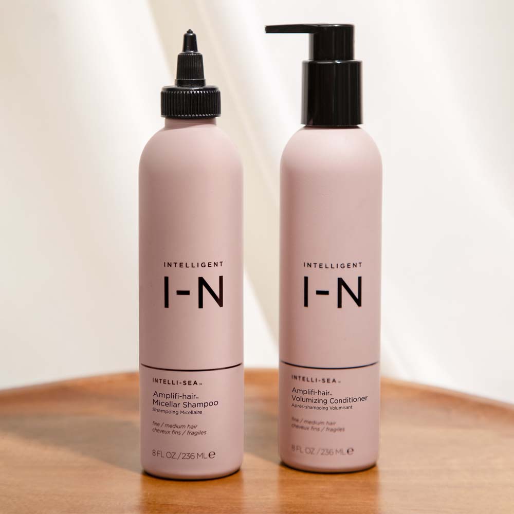 NEW! Natural plant based sulfate free Amplifi-hair Micellar Volumizing Shampoo &amp; silicone free Conditioner for fine flat limp hair
